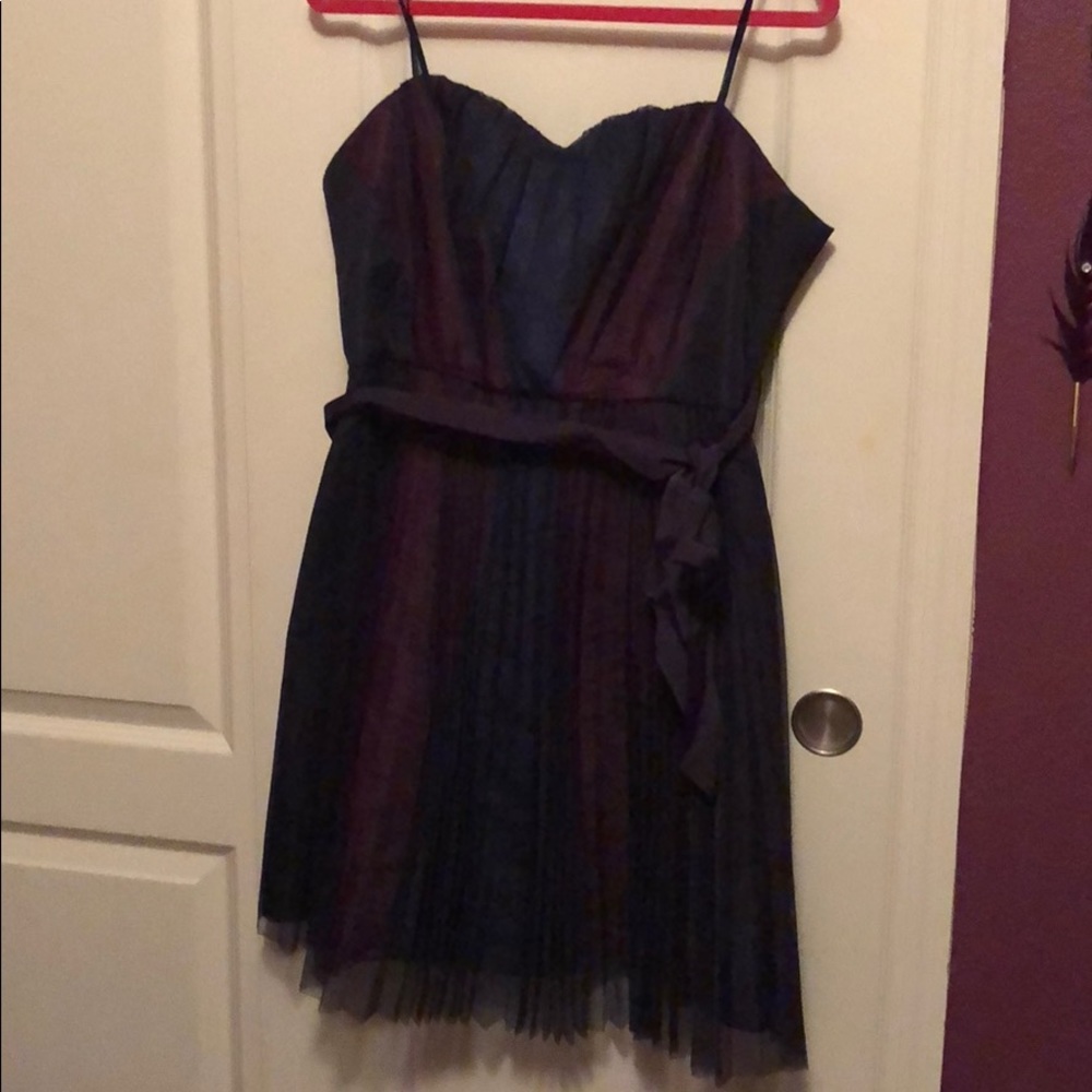 Purple strapless formal party dress w/ sweetheart